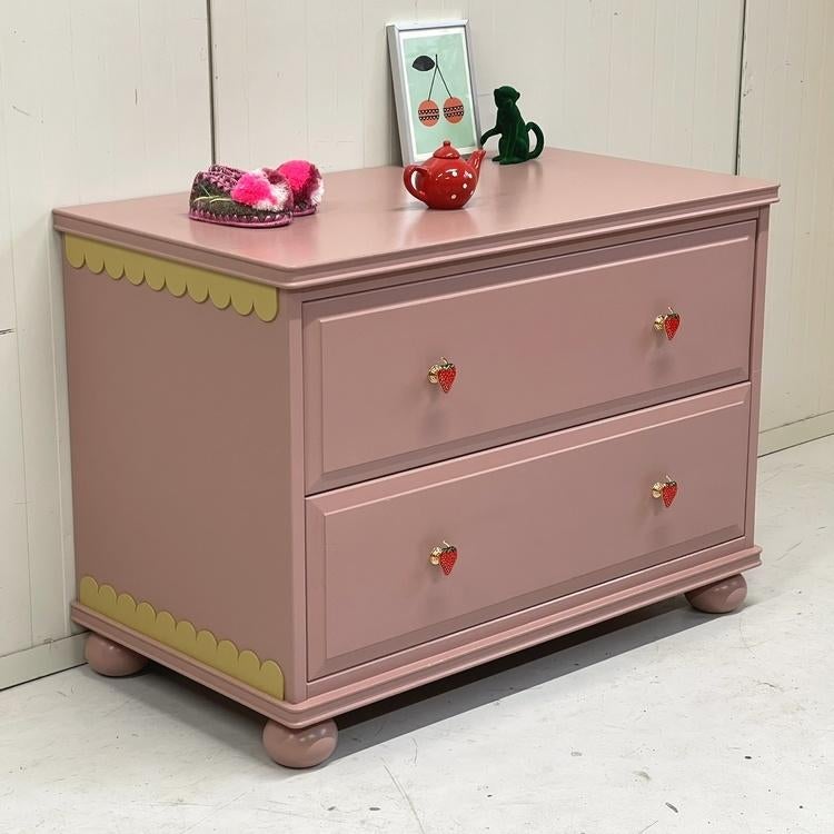 Toffe upcycling restyle ladekast modern uniek kidsroom hout, Ophalen, Overige materialen, 1 of 2 laden, Onbekend