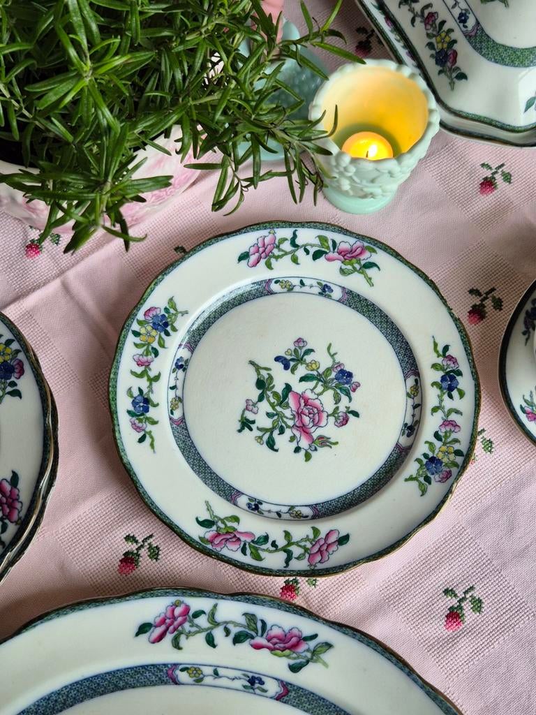 Antiek bord bloemen Bishop and stonier England, Ophalen of Verzenden