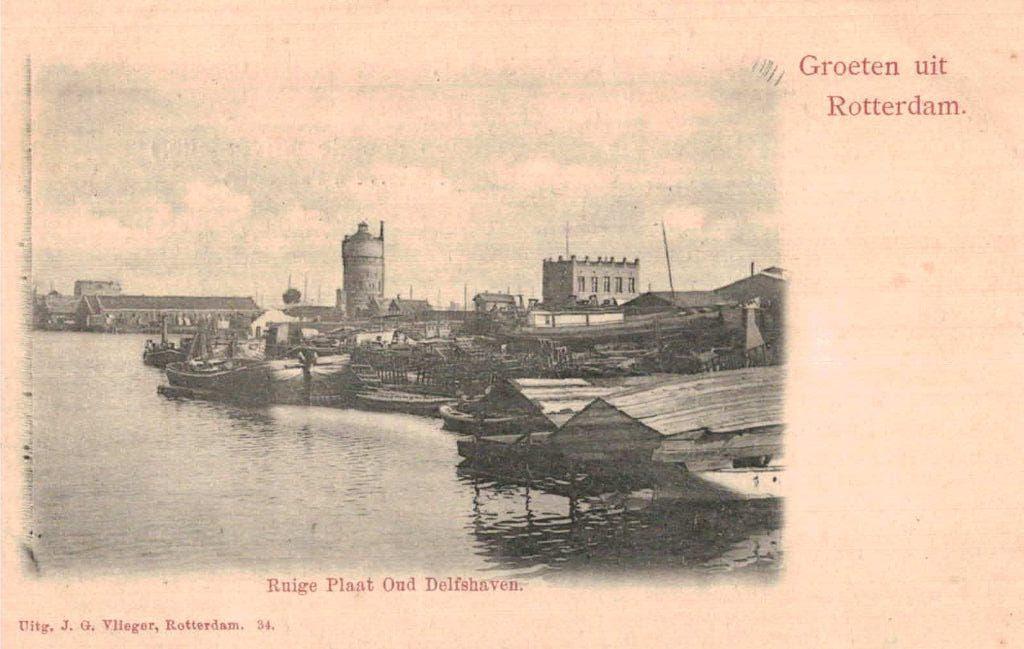 ROTTERDAM Oud Delfshaven Ruige Plaat, Verzamelen, Ansichtkaarten | Nederland, Verzenden, Voor 1920, Ongelopen, Zuid-Holland
