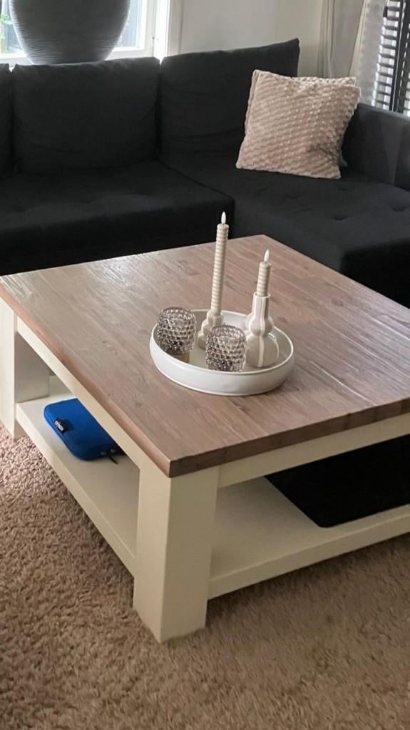 Lizzano Salontafel afmeting 90 x 90 x 46 cm, Ophalen, 50 tot 100 cm, Tot twee personen, 50 tot 100 cm