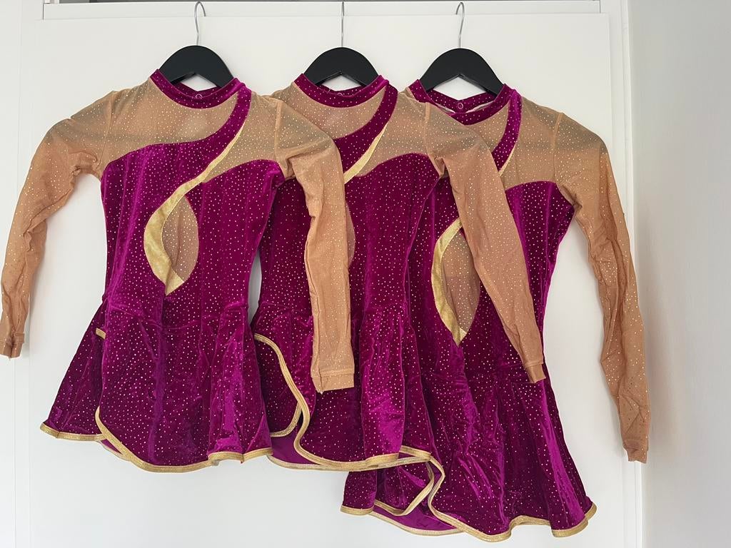 3 identieke acro/turn/voltige pakjes, Overige kleuren, Nieuw, Turnpak(je), Kindermaat 122 t/m 140