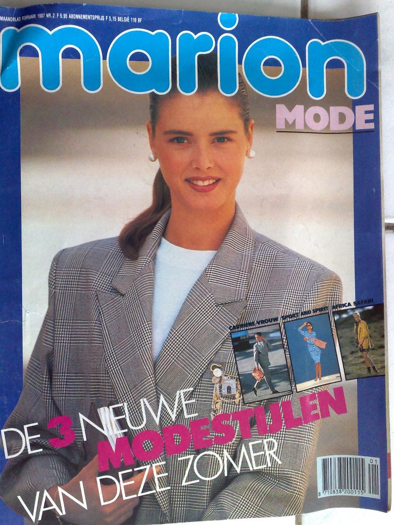 Marion zelfmaakmode februari nr. 2 / 1987, Hobby en Vrije tijd, Kledingpatronen, Verzenden, Vrouw, Marion