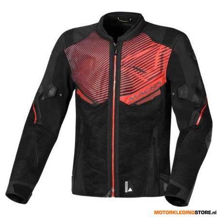 Macna Foxter Motorjas, Zwart-Rood, Motoren, Kleding | Motorkleding, Nieuw met kaartje, Ophalen of Verzenden