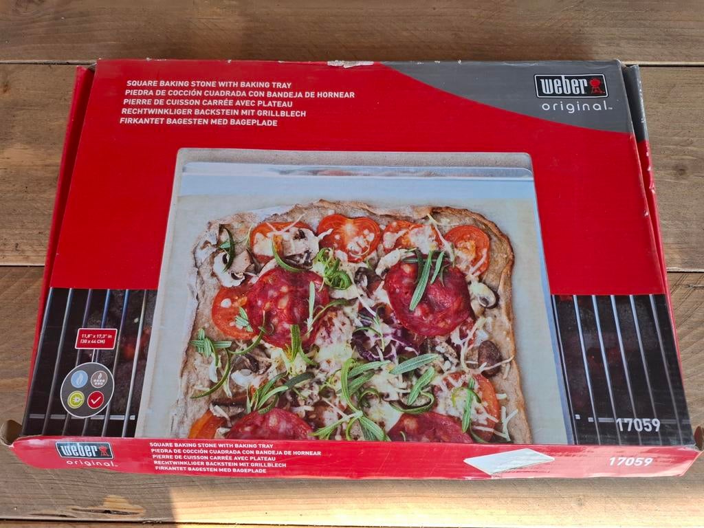 Weber Rechthoekige Pizzasteen met Bakplaat, Ophalen