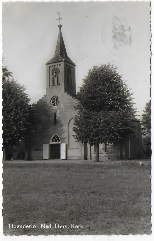 Hoenderlo Ned Herv Kerk Ansichtkaart Uit 1961 ( B7342), Verzamelen, Ophalen of Verzenden, 1960 tot 1980, Gelopen