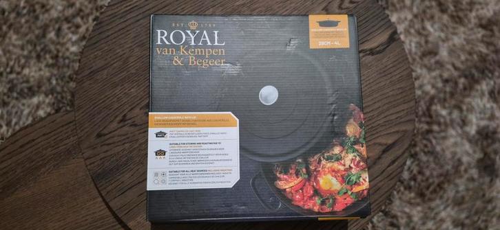 Royal Kempen & Begeer Hapjespan - Nieuw in Doos - 28cm/4L, Huis en Inrichting, Keuken | Potten en Pannen, Nieuw, Koekenpan of Braadpan