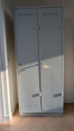 Vintage locker oude politie locker kledingkast metaal, Ophalen, Met deur(en), Gebruikt, 50 tot 100 cm
