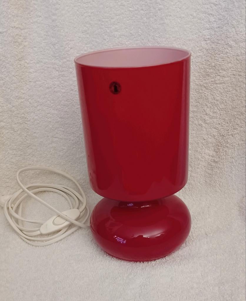 IKEA Lykta Tafellamp - Rode Vintage Mushroom Lamp Jaren 80, Ophalen of Verzenden, Vintage, Retro, Jaren 80, Mushroom, Minder dan 50 cm