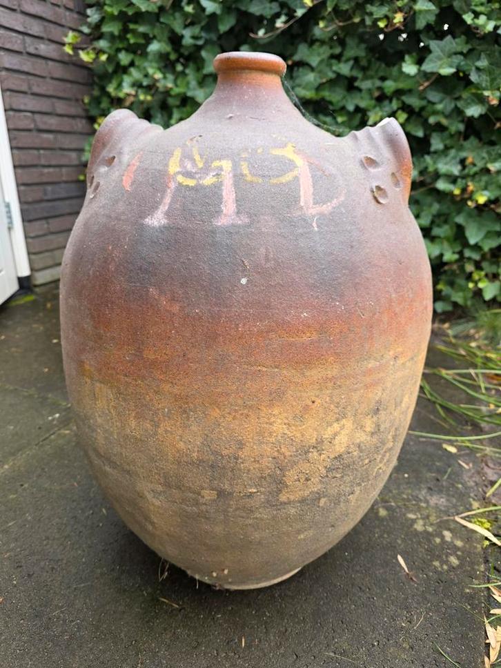 Antieke handgemaakte aardewerken (olijf)kruik (1880–1930), Antiek en Kunst, Antiek | Keramiek en Aardewerk, Ophalen