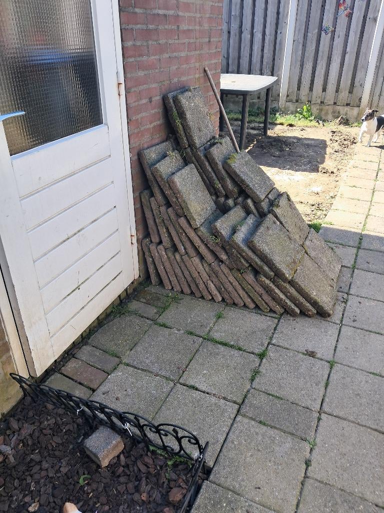 Tuin bestrating, Tuin en Terras, Tegels en Klinkers, Ophalen, Gebruikt, 10 m² of meer, Beton