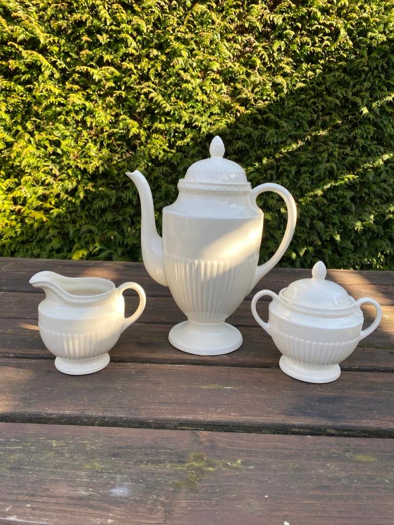 Wedgwood Edme koffiepot, suikerpot, melkkan, Gebruikt, Overige typen, Ophalen of Verzenden, Wedgwood