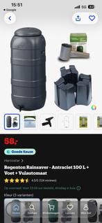 Nieuwe Regenton 100L met Voet/kraan enz, Tuin en Terras, Kunststof, Met kraantje, Ophalen of Verzenden, Nieuw