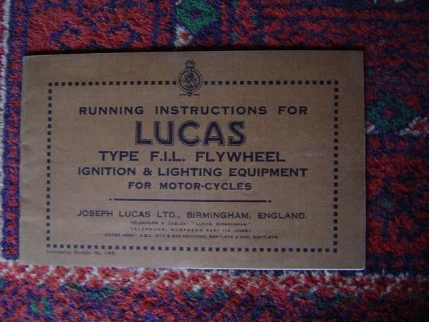 Lucas F.I.L. Flywheel motorcycle ignition lightning, Ophalen of Verzenden, Overige merken