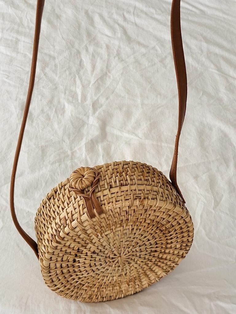 Rotan ronde tas Sissy-Boy, Ophalen of Verzenden, Zo goed als nieuw, Bruin, Schoudertasje