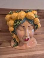 Buste Vrouw Plantenpot Citroen Decoratie - Nieuw, Tuin en Terras, Nieuw, Ophalen of Verzenden, Balkon, Overige vormen