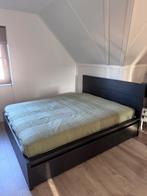 IKEA Malm bed 160x200, Ophalen, Gebruikt, Zwart, Tweepersoons