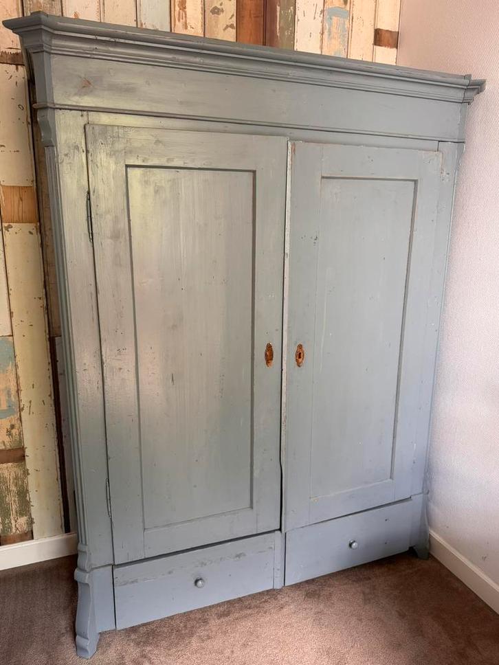 Grote meidenkast 186 hoog leg en hangmogelijkheid brocante, Huis en Inrichting, Kasten | Kledingkasten, Ophalen