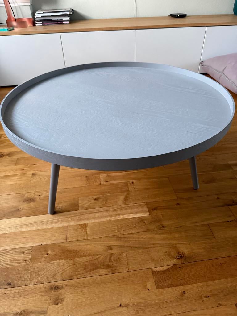 Woood Mesa XL salontafel grijs, Huis en Inrichting, Tafels | Salontafels, Ophalen, Gebruikt, Rond, 50 tot 100 cm