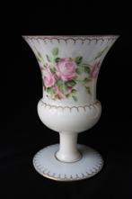 Antieke Frankrijk handbeschilderde opaline glas vaas c 1900, Antiek en Kunst, Ophalen of Verzenden