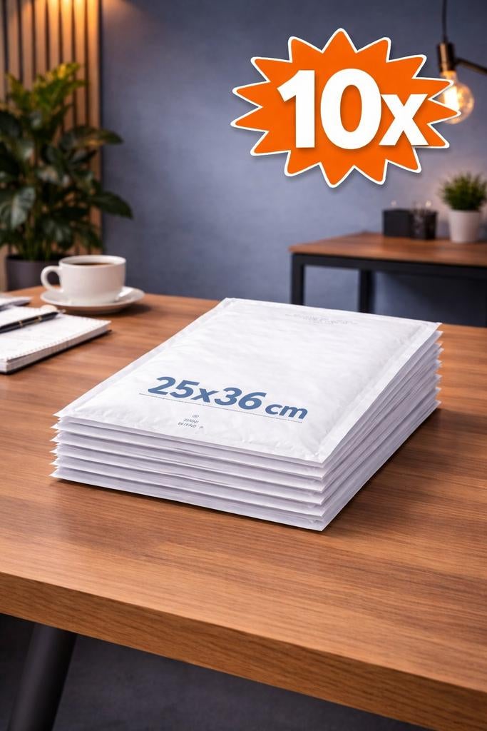 10x Luchtkussen enveloppen 25x36 cm, Ophalen of Verzenden