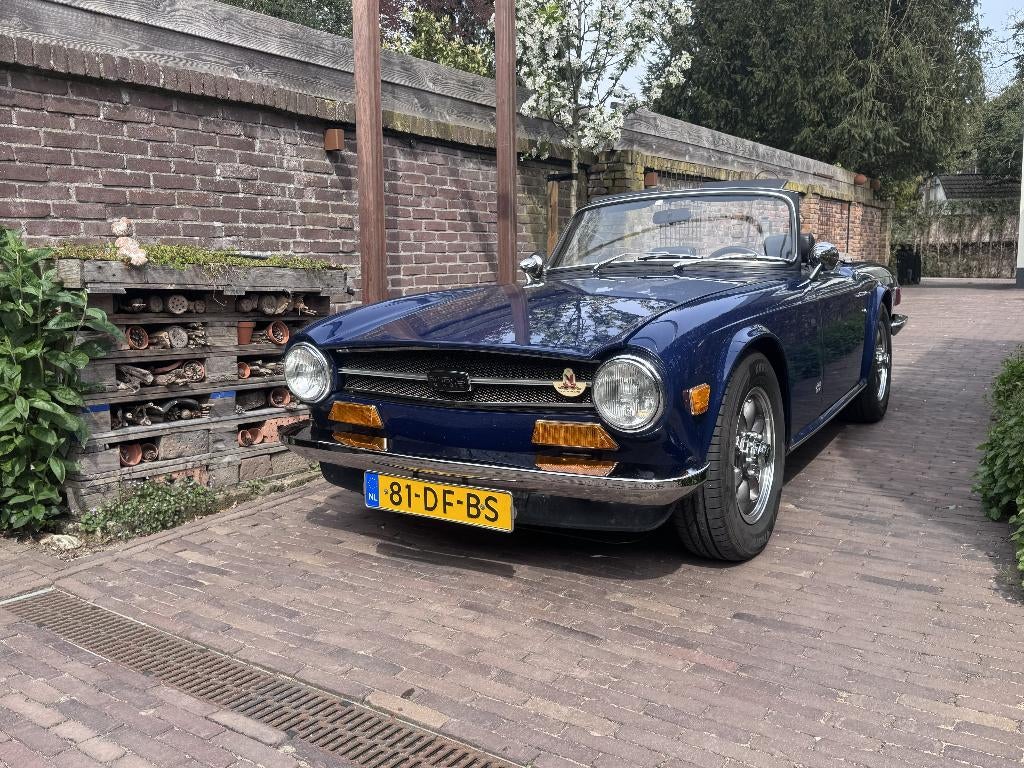 Triumph TR6 2.5 1974 Blauw, Auto's, Zwart, Cabriolet, Blauw, 2498 cc