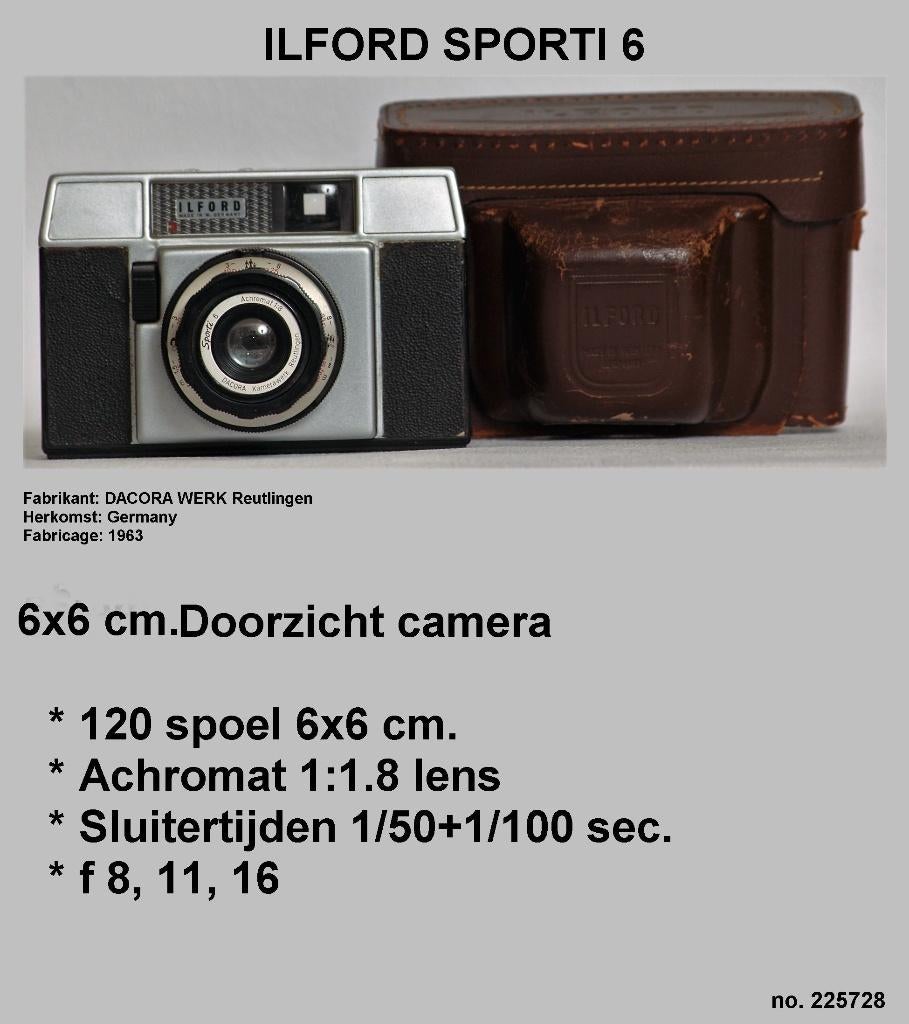 ILFORD Sporti 6, analoge kleinbeeld camera anno 1963, Ophalen of Verzenden, 1960 tot 1980, Fototoestel