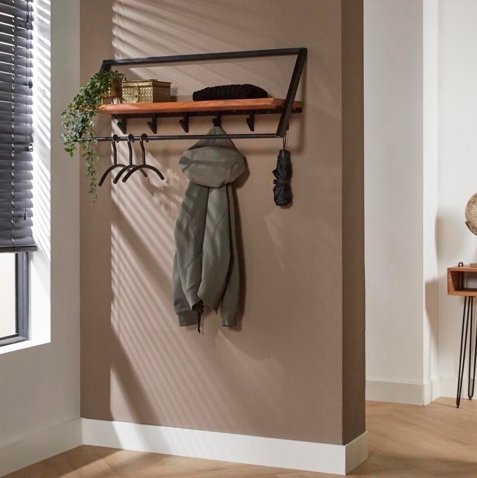 Kapstok Joost met 6 haken, Wandkapstok, Nieuw, Ophalen of Verzenden, Minder dan 100 cm