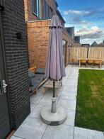 Parasol met zware voet tuin parasol grijs, Tuin en Terras, Parasols, Ophalen, Gebruikt, Parasolvoet