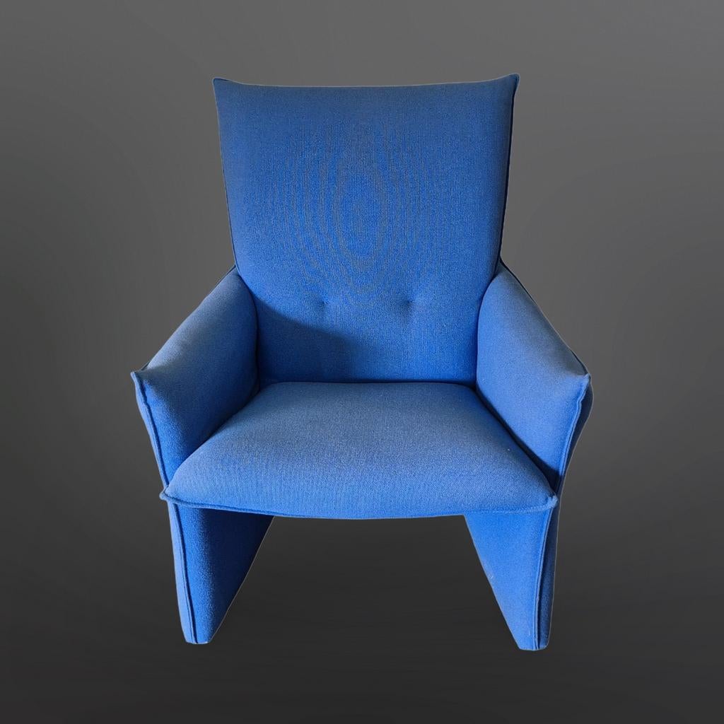 Mid-century design fauteuil - Blauw, Ophalen, Gebruikt, Onbekend@voorbeeld.com, Onbekend
