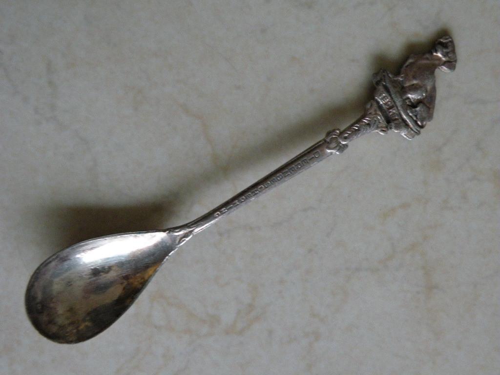 Theelepel 'teckel'., Ophalen of Verzenden, Zo goed als nieuw, Rvs of Chroom