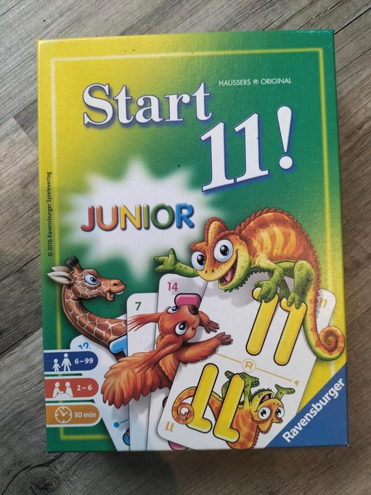 Start 11! Junior - Leuk kaartspel voor kinderen, Hobby en Vrije tijd, Gezelschapsspellen | Bordspellen, Zo goed als nieuw, Een of twee spelers