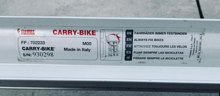 Fiamma fietsrek voor camper en aanhanger - Carry-Bike, Fietsen en Brommers, Fietsaccessoires | Aanhangers en Karren, Gebruikt