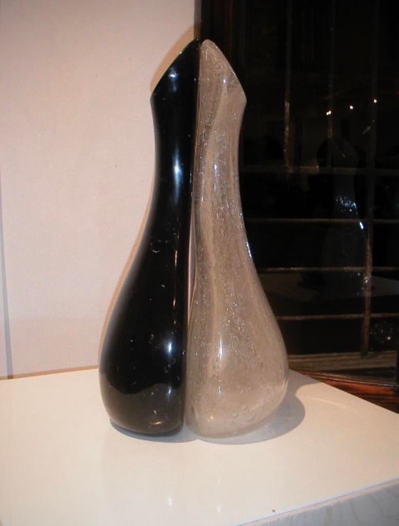 Unieke Tweeling Vazen: Murano Glas & Italiaans Marmer, Ophalen of Verzenden