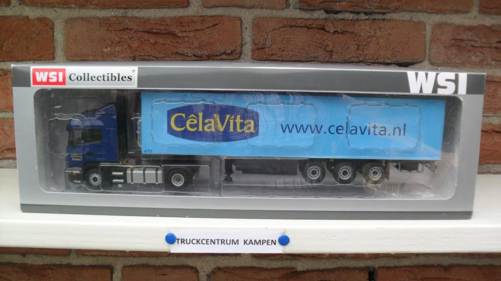 WSI  Scania  Highline  van  Celavita., Hobby en Vrije tijd, Modelauto's | 1:50, Ophalen of Verzenden, Nieuw, Bus of Vrachtwagen