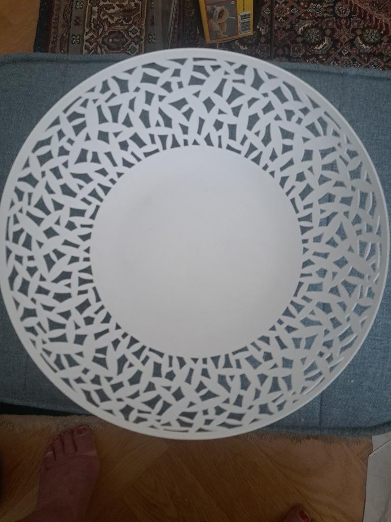 Witte fruitschaal Alessi, Huis en Inrichting, Kunststof, Schaal, Verzenden, Rond