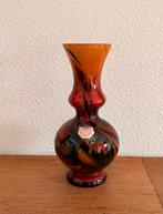 Vintage Murano Glas Vaas - Rood, Zwart, Oranje, Ophalen