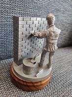 Tinnen beeldje Metselaar, Voeger of Tegelzetter, Ophalen of Verzenden