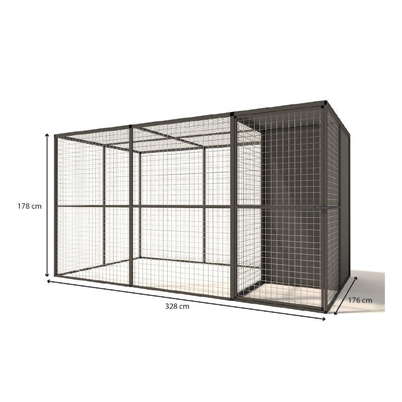 Voliere aluminium Yara | model 2, Dieren en Toebehoren, Vogels | Hokken en Kooien, Ophalen of Verzenden, Nieuw, Aluminium, Volière