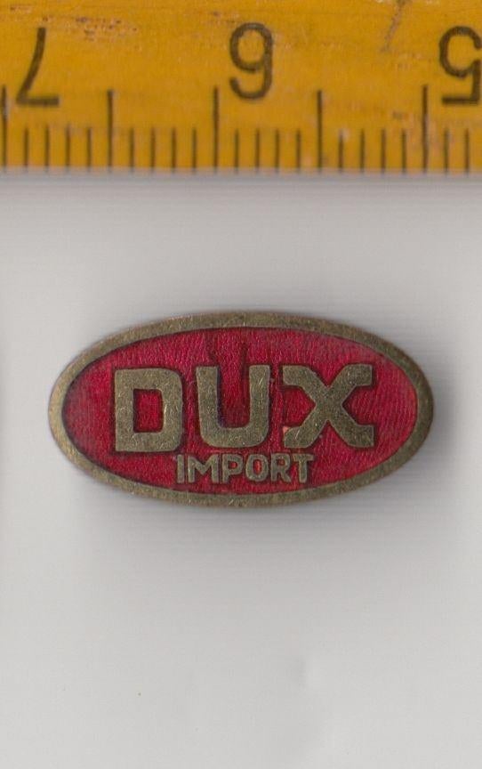 Dux Import emaille Radio Logo embleem schildje, Ophalen of Verzenden