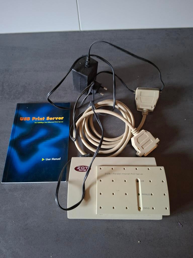 Print Server Adapter - ZGAN, Ophalen of Verzenden, Zo goed als nieuw, ZOT