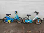 2x Decathlon Btwin kinderfiets 14 inch met zijwieltjes, Ophalen, Gebruikt, Minder dan 16 inch, Zijwieltjes