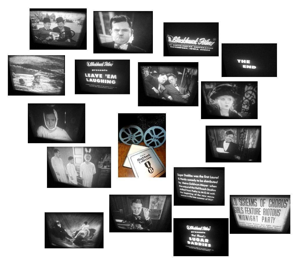 8mm film 2x Laurel + Hardy  - Blackhawk - sugar daddies 1927, Ophalen of Verzenden, 8mm film