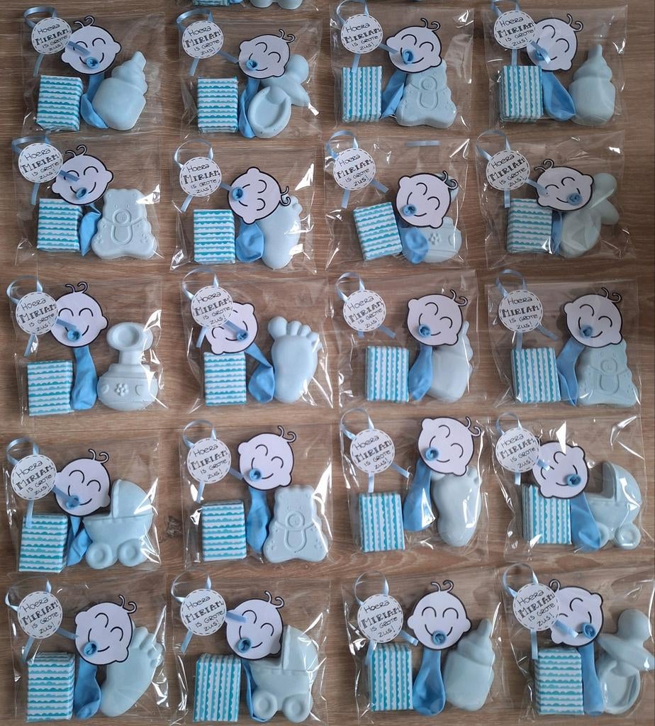 Geboorte traktatie met stoepkrijt voor opvang of kraamfeest, Ophalen of Verzenden, Nieuw, Feestartikel, Geboorte of Huwelijk