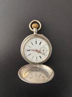 Antiek Zilveren Zakhorloge 1880-1920 met sierlijke Gravering, Sieraden, Tassen en Uiterlijk, Horloges | Antiek, Zakhorloge, Voor 1900