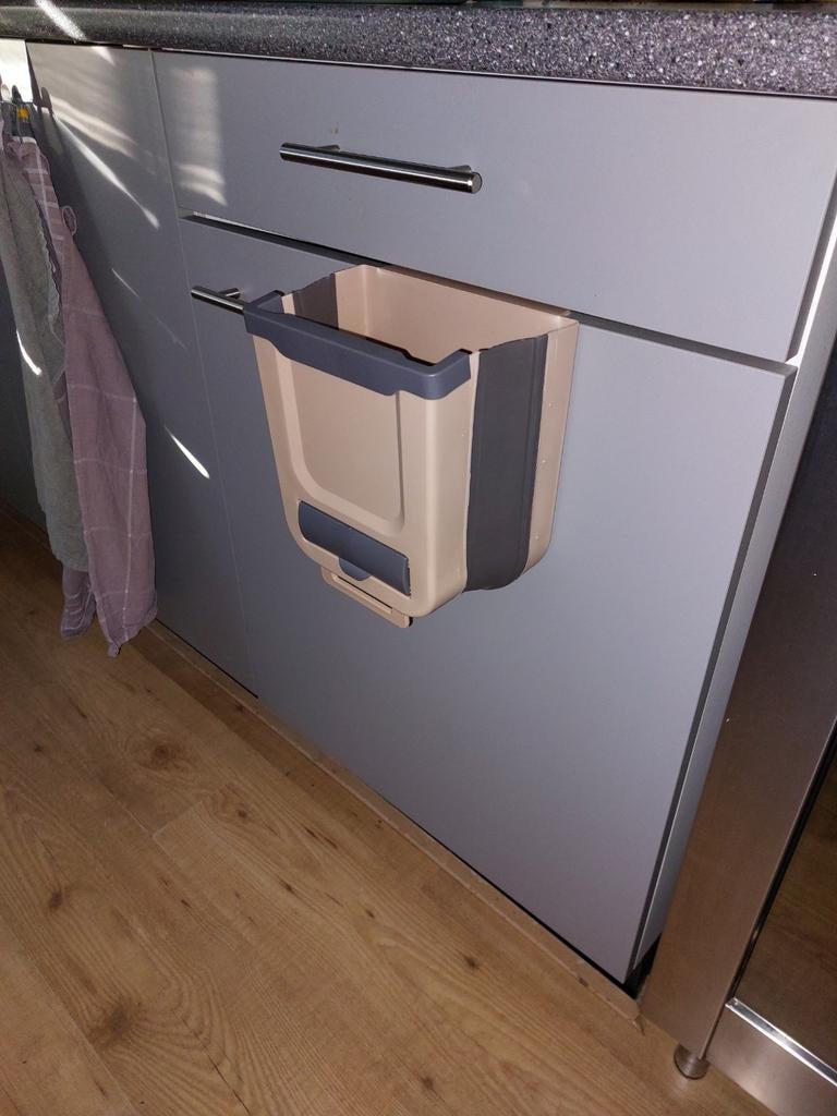 Opvouwbare afvalbak voor keuken of camper, Kunststof, Ophalen of Verzenden, Zo goed als nieuw, Minder dan 50 cm