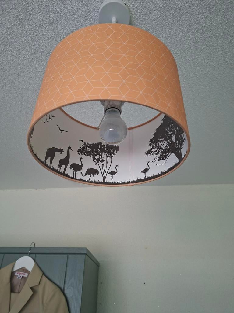 Hanglamp kinderkamer met Afrikaanse dieren, Ophalen, Gebruikt, Kinderkamer, Afrikaans, Speels, Stof