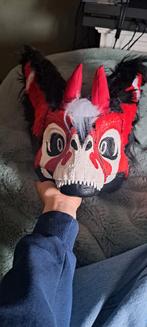 Dinomasker met staart en masker/dinomask whit tail and mask, Ophalen of Verzenden, Zo goed als nieuw, Accessoires