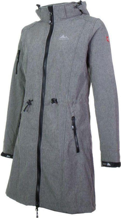 GRIJZE DAMES JAS NORD CAPE /M /SOFTSHELL, Kleding | Dames, Jassen | Winter, Gedragen, Maat 38/40 (M), Grijs, Ophalen of Verzenden