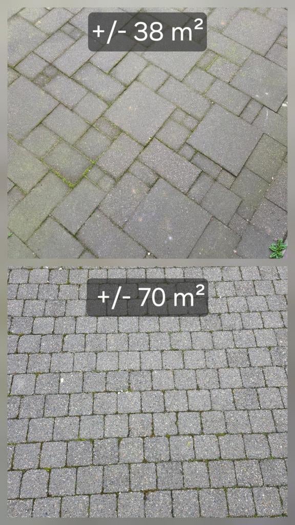 Gratis bestrating: Klinkers en terrastegels (ca. 108 m²), Tuin en Terras, Tegels en Klinkers, Ophalen, Gebruikt, Klinkers, 10 m² of meer