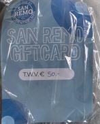 San Remo Enschede giftcard t.w.v. €50,-, Eén persoon, Cadeaubon, Overige typen